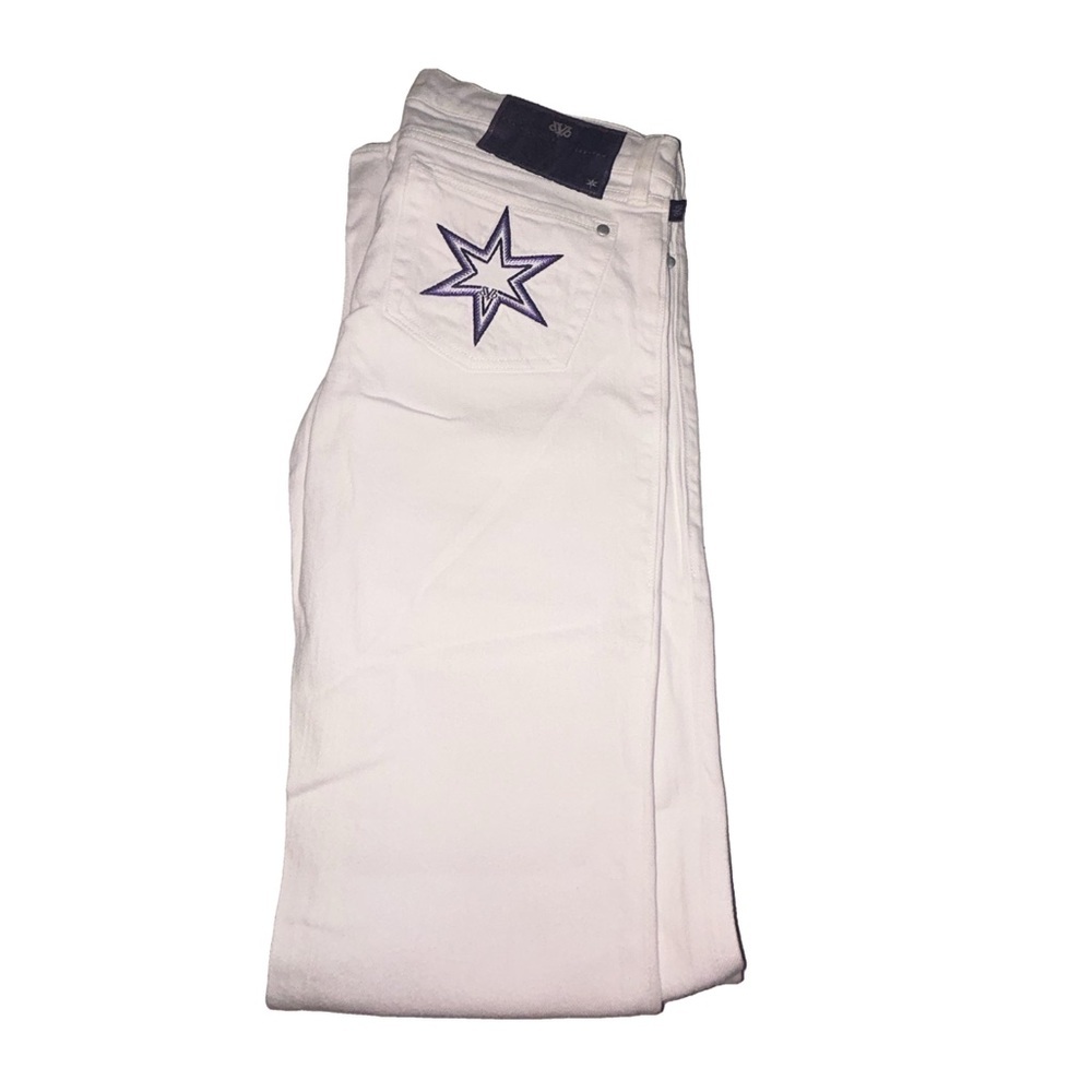 Victoria Beckham White Boot Cut Jeans